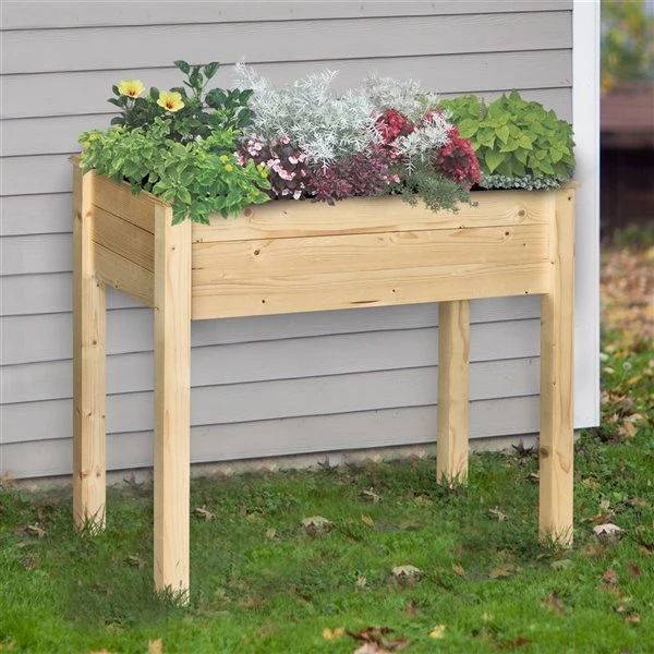 Jardinière Surélevée Outsunny En Bois De 18 Po L. X 33,75 Po L. X 30 Po H. 4 Jardinière Surélevée Outsunny En Bois De 18 Po L. X 33,75 Po L. X 30 Po H. – Image 2