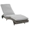 Chaise Longue En S Outsunny En Rotin Avec Siège Coussiné Gris Et Dossier Ajustable -Outsunny 330951274 MainImage 001 l