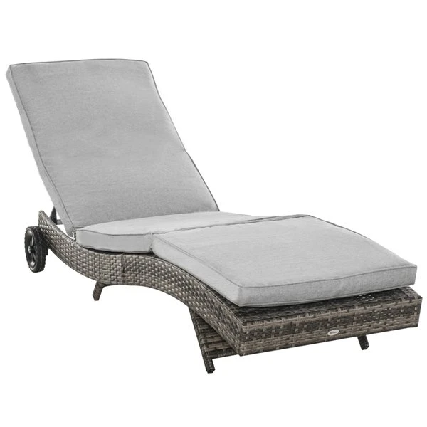 Chaise Longue En S Outsunny En Rotin Avec Siège Coussiné Gris Et Dossier Ajustable 3 Chaise Longue En S Outsunny En Rotin Avec Siège Coussiné Gris Et Dossier Ajustable