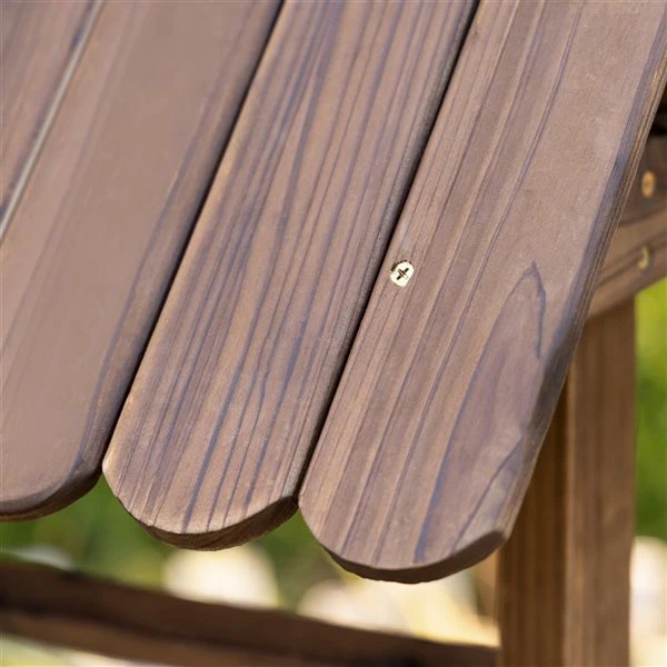 Jardinière Surélevée En Bois Brun Rustique 21,75 Po X 36,5 Po Par Outsunny 7 Jardinière Surélevée En Bois Brun Rustique 21,75 Po X 36,5 Po Par Outsunny – Image 5