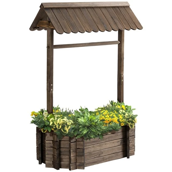 Jardinière Surélevée En Bois Brun Rustique 21,75 Po X 36,5 Po Par Outsunny 3 Jardinière Surélevée En Bois Brun Rustique 21,75 Po X 36,5 Po Par Outsunny