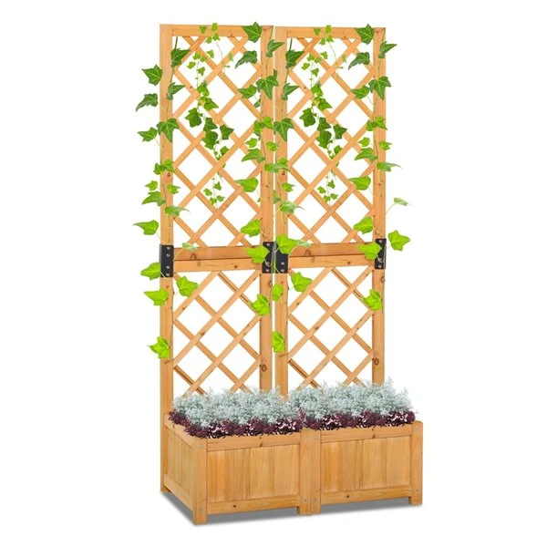Jardinière Surélevée En Bois Orange 15,75 Po X 15,75 Po Par Outsunny 3 Jardinière Surélevée En Bois Orange 15,75 Po X 15,75 Po Par Outsunny