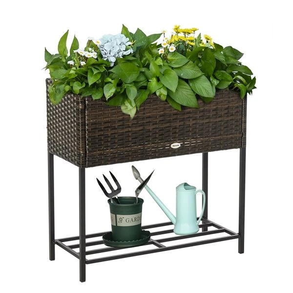 Jardinière Surélevée En Osier Brun 11,75 Po X 27,5 Po Par Outsunny 3 Jardinière Surélevée En Osier Brun 11,75 Po X 27,5 Po Par Outsunny