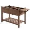 Jardinière Surélevée En Bois Brun 21,25 Po X 48,5 Po Par Outsunny Avec Tablette 2 Jardinière Surélevée En Bois Brun 21,25 Po X 48,5 Po Par Outsunny Avec Tablette -Outsunny 330977195 MainImage 001 l