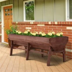 Jardinière Surélevée Non-tissé En Bois Rouge Rouille 31,5 Po X 70,75 Po Par Outsunny -Outsunny 330977198 AlternateImage2 l