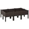 Jardinière Surélevée En Bois Brun 15,75 Po X 15,75 Po Par Outsunny, 6 Pièces -Outsunny 330977201 MainImage 001 l