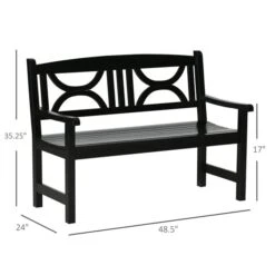 Banc De Jardin En Bois Noir 48,5 Po X 35,25 Po Par Outsunny 9 Banc De Jardin En Bois Noir 48,5 Po X 35,25 Po Par Outsunny -Outsunny 330977203 AlternateImage2 l