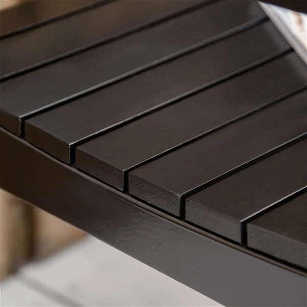 Banc De Jardin En Bois Noir 48,5 Po X 35,25 Po Par Outsunny 7 Banc De Jardin En Bois Noir 48,5 Po X 35,25 Po Par Outsunny – Image 5