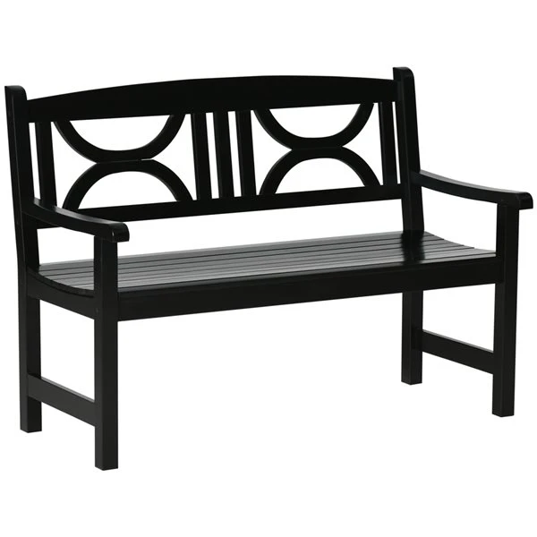 Banc De Jardin En Bois Noir 48,5 Po X 35,25 Po Par Outsunny 3 Banc De Jardin En Bois Noir 48,5 Po X 35,25 Po Par Outsunny