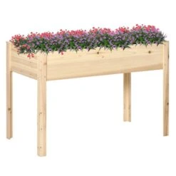 Jardinière Surélevée En Bois Naturel 24 Po X 46 Po Par Outsunny