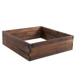 Jardinière Surélevée En Bois Brun 31,5 Po X 31,5 Po Par Outsunny