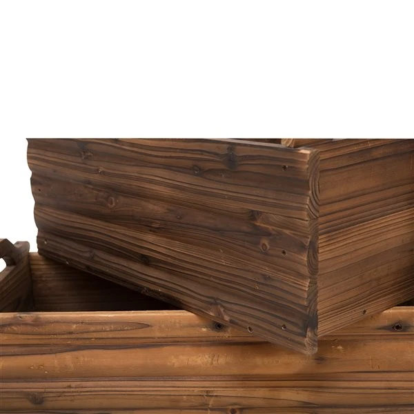 Jardinière Surélevée En Bois 9,5 Po X 22,5 Po Par Outsunny, 3 Pièces 7 Jardinière Surélevée En Bois 9,5 Po X 22,5 Po Par Outsunny, 3 Pièces – Image 5