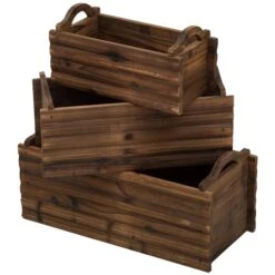 Jardinière Surélevée En Bois 9,5 Po X 22,5 Po Par Outsunny, 3 Pièces
