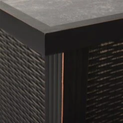 Table Extérieure Noire En Acier 30 Po Par Outsunny Avec Foyer Au Gaz Naturel De 50 000 BTU -Outsunny 330977220 AlternateImage3 l