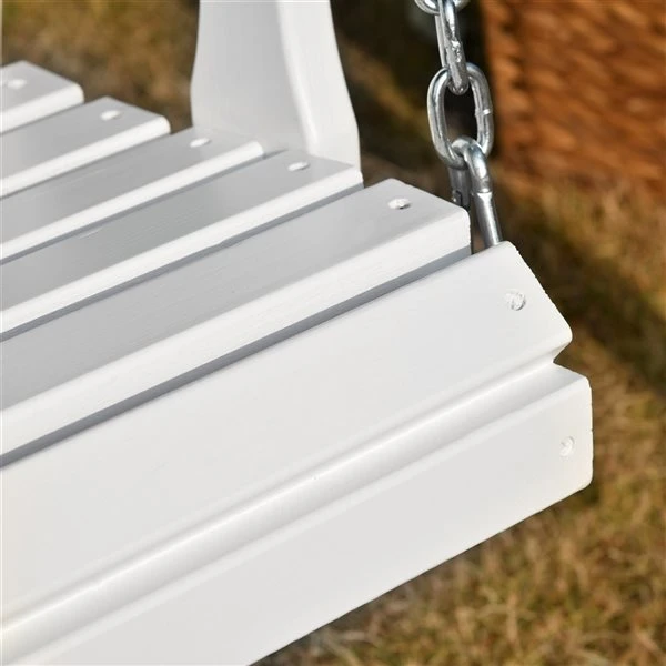 Balancelle Pour 2 Personnes Blanche En Bois Par Outsunny 6 Balancelle Pour 2 Personnes Blanche En Bois Par Outsunny – Image 4