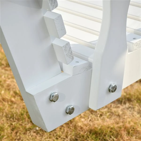 Balancelle Pour 2 Personnes Blanche En Bois Par Outsunny 7 Balancelle Pour 2 Personnes Blanche En Bois Par Outsunny – Image 5