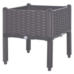 Jardinière Surélevée En Bois Brun 15,75 Po X 15,75 Po Par Outsunny