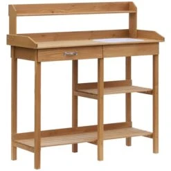 Table De Rempotage En Bois Naturel 46 Po X 47,75 Po X 17,75 Po Par Outsunny