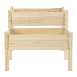 Jardinière Surélevée En Bois Naturel à 2 Niveaux 33,5 Po X 33,75 Po Par Outsunny -Outsunny 330977248 AlternateImage4 l