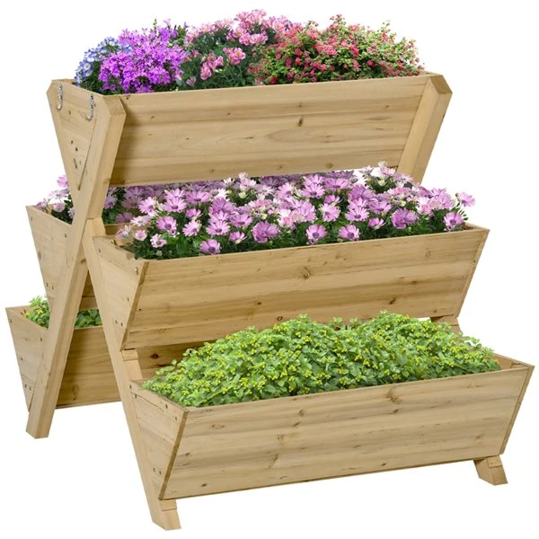 Jardinière Surélevée En Bois Brun 29,5 Po X 43,25 Po Par Outsunny Avec Crochets 3 Jardinière Surélevée En Bois Brun 29,5 Po X 43,25 Po Par Outsunny Avec Crochets