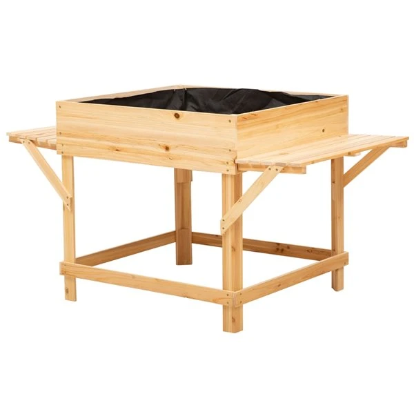 Jardinière Surélevée En Bois Naturel Non-tissé 29,5 Po X 51,5 Po Par Outsunny 3 Jardinière Surélevée En Bois Naturel Non-tissé 29,5 Po X 51,5 Po Par Outsunny