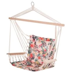 Chaise Hamac En Tissu Floral Multicore Par Outsunny