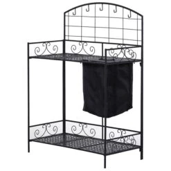 Table De Rempotage Noire 33,5 Po X 47,25 Po X 17 Po Par Outsunny