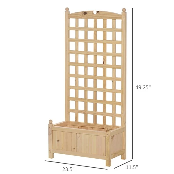 Jardinière Surélevée En Bois Naturel 11,5 Po X 23,5 Po Par Outsunny 5 Jardinière Surélevée En Bois Naturel 11,5 Po X 23,5 Po Par Outsunny – Image 3