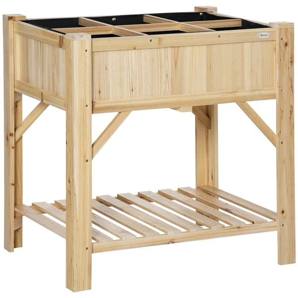 Jardinière Surélevée En Bois Naturel 22,75 Po X 31 Po Par Outsunny 3 Jardinière Surélevée En Bois Naturel 22,75 Po X 31 Po Par Outsunny