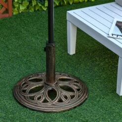 Socle Pour Parasol Bronze Par Outsunny Rond En Fonte 8 Socle Pour Parasol Bronze Par Outsunny Rond En Fonte -Outsunny 330979295 AlternateImage1 l