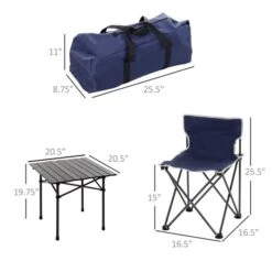 Ensemble De Mobilier De Camping Pliable 5 Pièces Par Outsunny En Aluminium Bleu 9 Ensemble De Mobilier De Camping Pliable 5 Pièces Par Outsunny En Aluminium Bleu -Outsunny 330979297 AlternateImage2 l