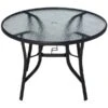 Table à Manger Pour L'extérieur Ronde Par Outsunny Avec Trou Pour Parasol De 42 po L. X 42 po L.