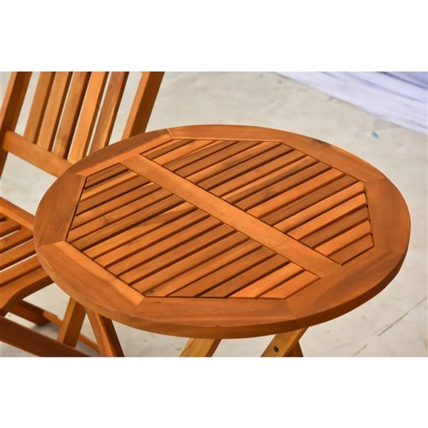 Ensemble De Mobilier Extérieur Pliable En Bois D'acacia 3 Pièce Par Outsunny 6 Ensemble De Mobilier Extérieur Pliable En Bois D'acacia 3 Pièce Par Outsunny – Image 4