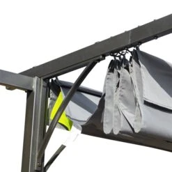 Pergola Autoportante Outsunny En Métal Noir De 116,6 Po L. X 117,6 Po L. X 90 Po H., Auvent Inclus 7 Pergola Autoportante Outsunny En Métal Noir De 116,6 Po L. X 117,6 Po L. X 90 Po H., Auvent Inclus -Outsunny 330979314 AlternateImage7 l