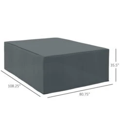 Housse Protectrice Grise Pour Mobilier De Jardin D'Outsunny De 108 Po X 80 Po 8 Housse Protectrice Grise Pour Mobilier De Jardin D'Outsunny De 108 Po X 80 Po -Outsunny 330979321 AlternateImage2 l