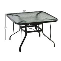 Table à Manger Pour L'extérieur Carrée Par Outsunny Avec Trou Pour Parasol De 42 po L. X 42 po L. 9 Table à Manger Pour L'extérieur Carrée Par Outsunny Avec Trou Pour Parasol De 42 po L. X 42 po L. -Outsunny 330979329 AlternateImage2 l