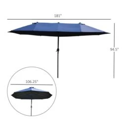 Parasol Double Bleu De 15 Pi Par Outsunny 9 Parasol Double Bleu De 15 Pi Par Outsunny -Outsunny 330979330 AlternateImage2 l