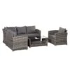 Ensemble De Mobilier Extérieur En Plastique Par Outsunny Avec Coussin Gris, 5 Pièces 1 Ensemble De Mobilier Extérieur En Plastique Par Outsunny Avec Coussin Gris, 5 Pièces -Outsunny 330979341 MainImage 001 l