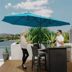Parasol Double Aigue-marine De 15 Pi Par Outsunny -Outsunny 330979353 AlternateImage1 l