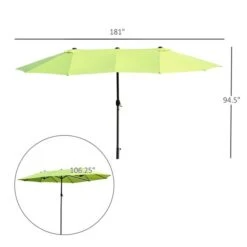 Parasol Double Vert De 15 Pi Par Outsunny -Outsunny 330979355 AlternateImage2 l