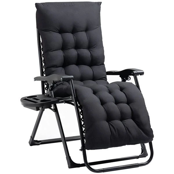 Chaise Stationnaire Outsunny à Posture Zéro-gravité En Métal Noir Avec Coussin De Siège Noir 3 Chaise Stationnaire Outsunny à Posture Zéro-gravité En Métal Noir Avec Coussin De Siège Noir