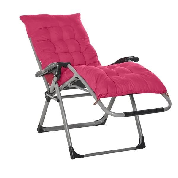 Chaise Stationnaire Outsunny à Posture Zéro-gravité En Métal Gris Pâle Avec Coussin De Siège Rose 3 Chaise Stationnaire Outsunny à Posture Zéro-gravité En Métal Gris Pâle Avec Coussin De Siège Rose