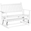 Banc Coulissant Pour L'extérieur Par Outsunny En Bois Blanc Pour 2 Personnes -Outsunny 330979362 MainImage 001 l