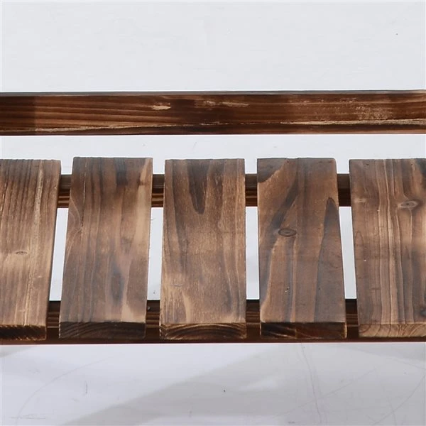 Support Pour Plantes Rectangulaire En Bois Brun Par Outsunny De 36,5 po à 3 Niveaux 7 Support Pour Plantes Rectangulaire En Bois Brun Par Outsunny De 36,5 po à 3 Niveaux – Image 5