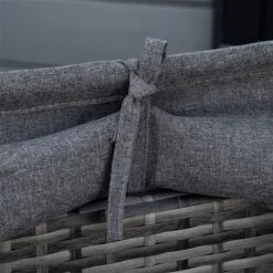 Sofa Pour L'extérieur En Rotin Par Outsunny Avec Coussins Gris Et Cadre En Osier 9 Sofa Pour L'extérieur En Rotin Par Outsunny Avec Coussins Gris Et Cadre En Osier -Outsunny 330979383 AlternateImage4 l