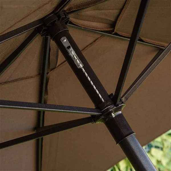 Ensemble De Patio Bar Noir 4 Pièces Avec Parasol Brun Par Outsunny 7 Ensemble De Patio Bar Noir 4 Pièces Avec Parasol Brun Par Outsunny – Image 5