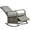 Chaise Berçante Inclinable Outsunny En Métal Et Osier Gris Avec Coussin De Siège Gris 1 Chaise Berçante Inclinable Outsunny En Métal Et Osier Gris Avec Coussin De Siège Gris -Outsunny 330979394 MainImage 001 l