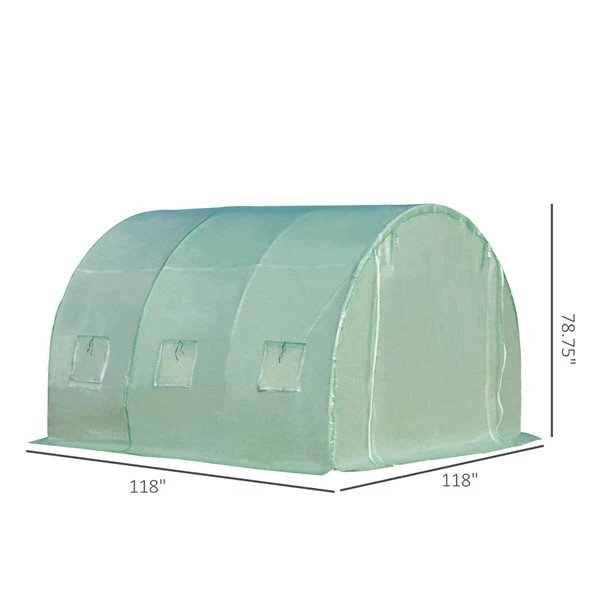 Serre-tunnel Outsunny De 9,83 Po X 9,83 Po X 6,56 Po 4 Serre-tunnel Outsunny De 9,83 Po X 9,83 Po X 6,56 Po – Image 2