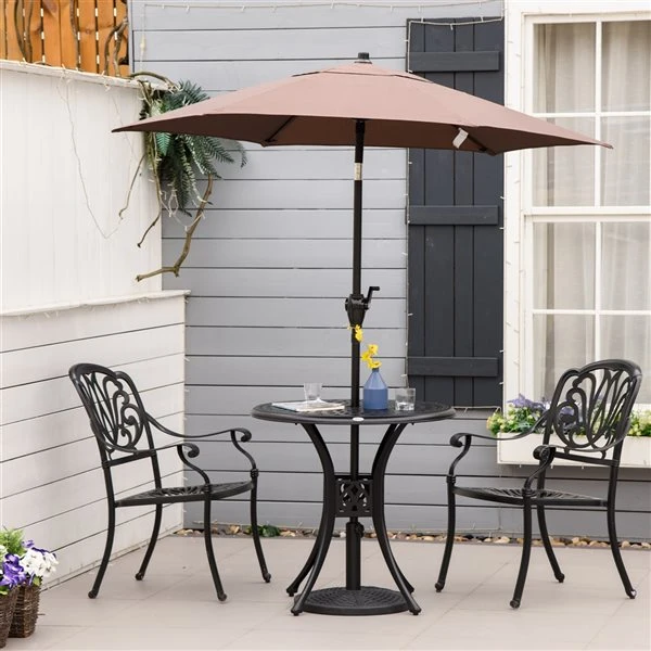 Table à Manger Pour L'extérieur Ronde Par Outsunny Avec Trou Pour Parasol De 30,75 po L. X 30,75 po L. 7 Table à Manger Pour L'extérieur Ronde Par Outsunny Avec Trou Pour Parasol De 30,75 po L. X 30,75 po L. – Image 5