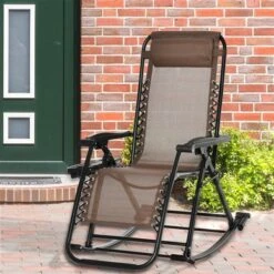 Chaise Berçante Outsunny à Posture Zéro-gravité En Métal Noir Avec Siège En Maille Brun 11 Chaise Berçante Outsunny à Posture Zéro-gravité En Métal Noir Avec Siège En Maille Brun -Outsunny 330979428 AlternateImage5 l